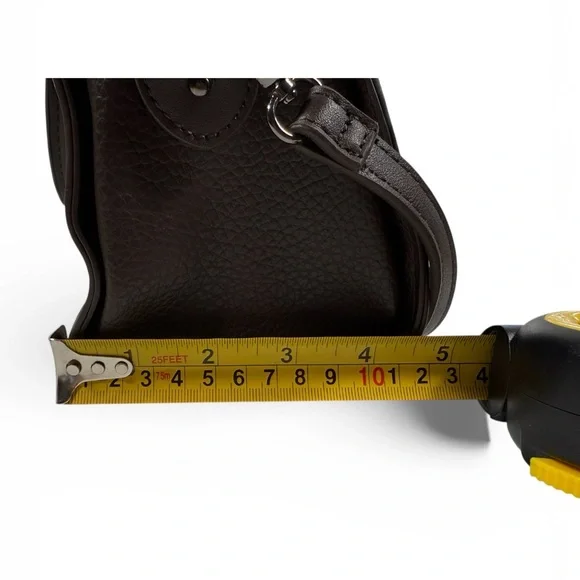 Steve Madden Brown Faux Leather Satchel Medium Handbag Crossbody - Picture 11 of 12